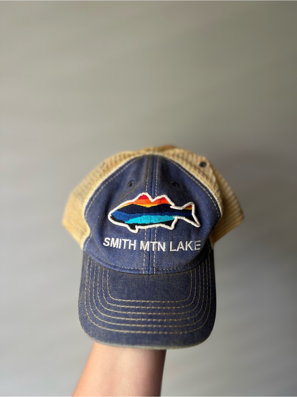 Smith Mountain Lake Fish Embroidered Toddler Hat Adjustable Snap Back
